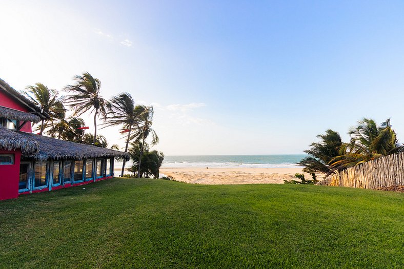 Vila pé na areia com vista incrível em Coqueiro