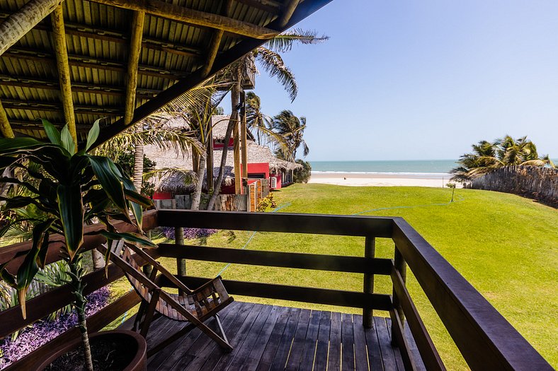 Vila pé na areia com vista incrível em Coqueiro